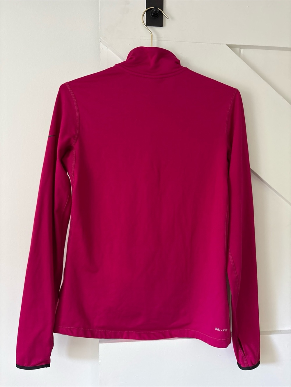 Nike Pro Women’s Dri-fit Quarter Zip Pullover Training Top Size Large Pink Run - Picture 2 of 11